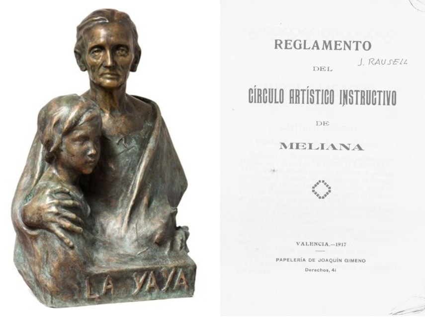 [F. Coret, ‘La iaia’, 1909, i Reglament del Círculo Artístico Instructivo de Meliana, 1917]
